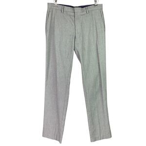 Banana Repbulic Pants Men 33 X34 Black White Houndstooth Plaid Tailored Slim Fit